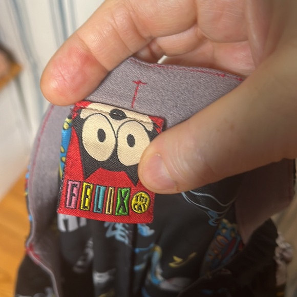 Felix the Cat satin lounge pant PJ or Inseam 28” Waist 14-18”across so 28”-36” - Picture 11 of 12